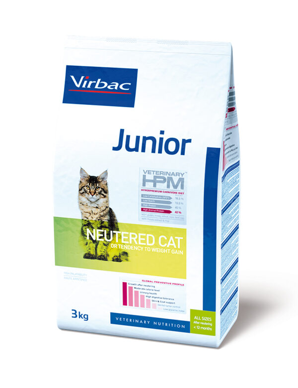 VIRBAC HPM Junior Neutered CAT 1,5kg ja 3kg