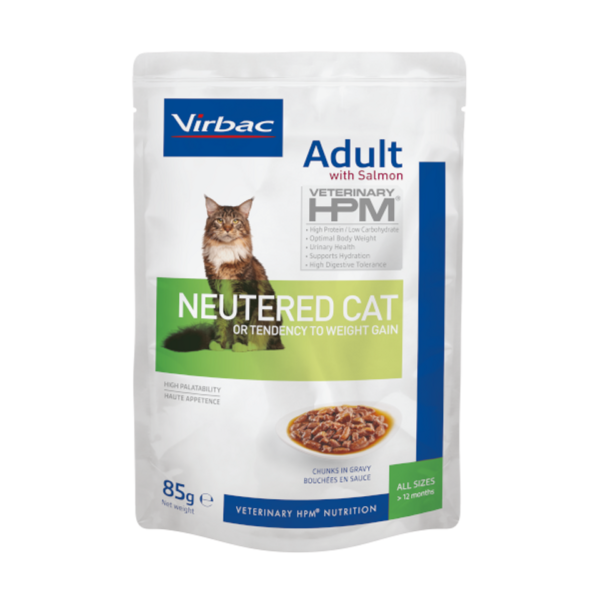 VIRBAC HPMC kassi konserv Adult with salmon neutered cat 85g